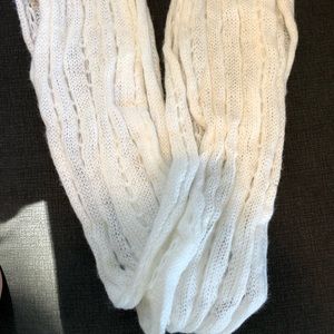 White infinity circle scarf